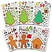JOYIN 36 PCS Make-a-face Sticker Sheets Make Your Own Gingerbread Series and Trees Sticker Sheets Kids Party Favor Supplies Craft
