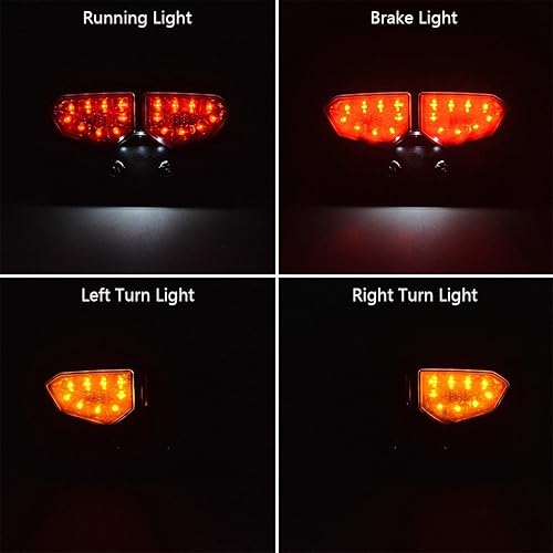 Miniatura 6 de Lámpara de señal de giro Soporte de placa de matrícula Lente de humo Luz de señal de giro trasera integrada