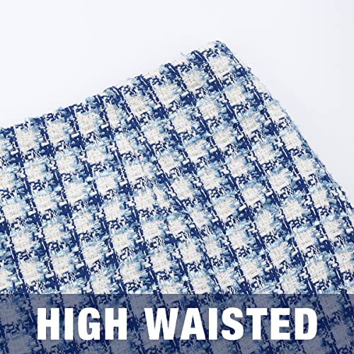 Image of IDEALSANXUN Womens High Waist Plaid Skirt Bodycon Pencil Wool Mini Skirts