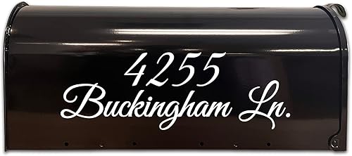 Miniatura 2 de VWAQ Juego de 2 calcomanías personalizadas para buzón de correo CMB7 (blanco, 19 pulgadas de ancho x 6.5 pulgadas de alto)