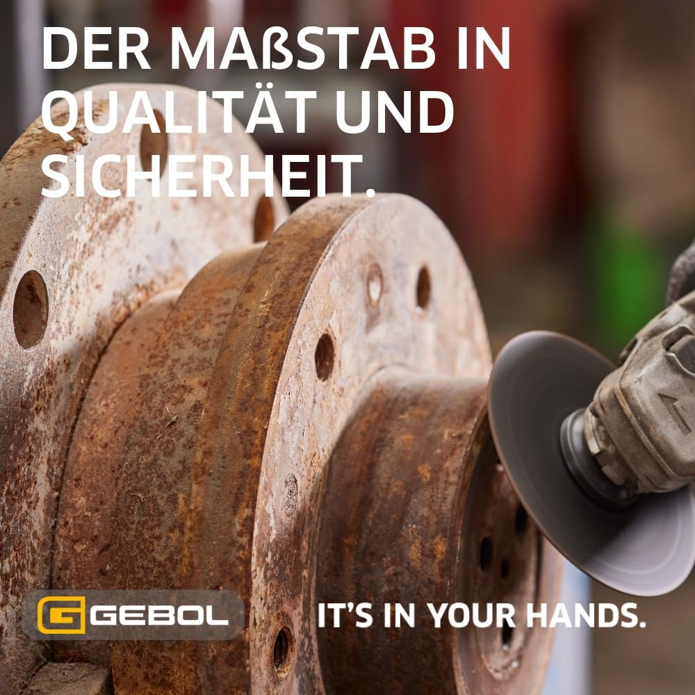 GEBOL G-Base Cut, 6 Paar Arbeitshandschuhe für Herren mit Schnittschutz Level C , PU-beschichtete Montagehandschuhe mit hoher Fingerfertigkeit & Griffigkeit, Gr. M/8