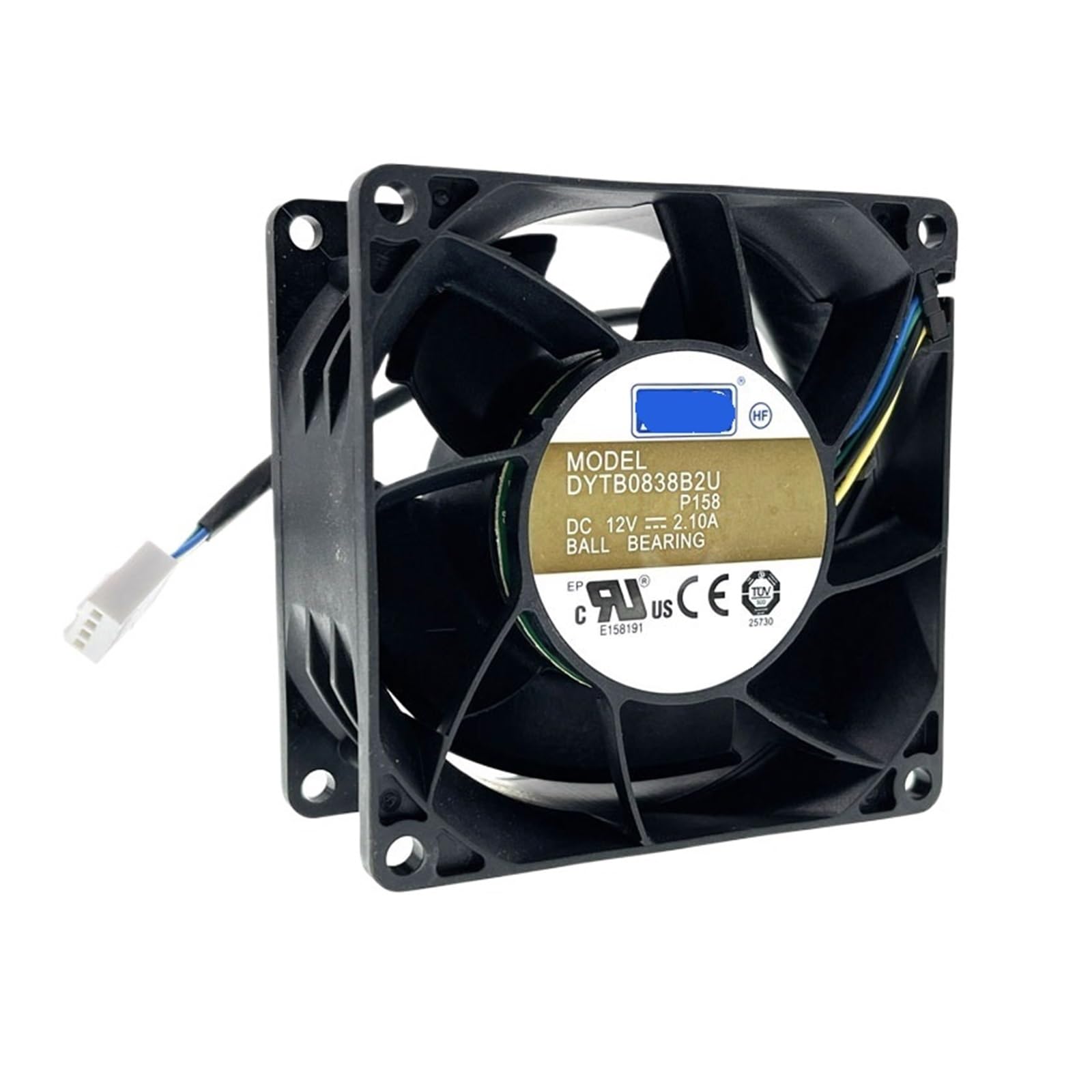 YUSKICCNE 80mm DC12V Dual Ball Bearing Cooling Fan 80X80X38mm 10000RPM
