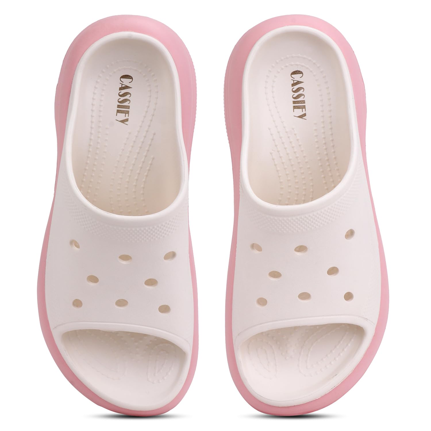 CASSIEY Womens EVA Lightweight Heeled Casual Open Toe Sandals- Pink (B0D9FSFPRJ) Amazon Price History, Amazon Price Tracker