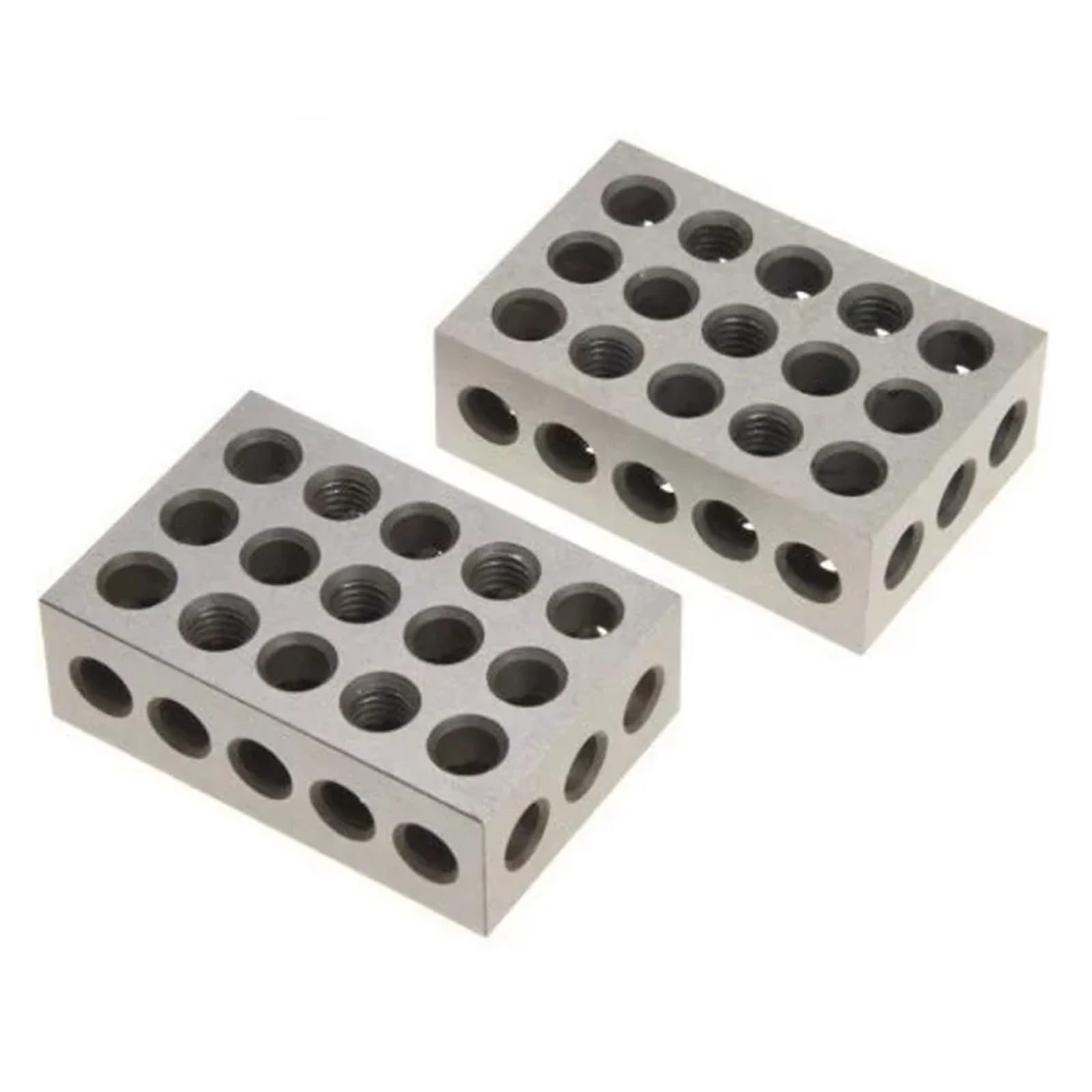 Micrómetro Digital, 2 bloques de acero endurecido 1-2-3" precisión 0,0002" for fresadora Machinist 123, 23 agujeros, calibre bloque 25-50-75 mm