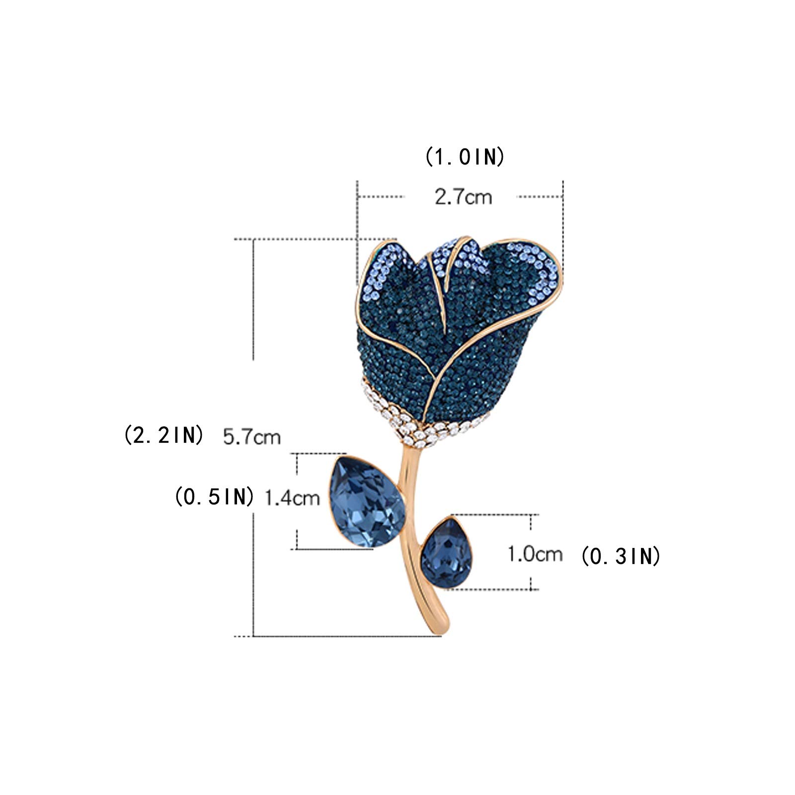 Broche para Mujer, Broche de Flor de Rosa, Accesorios de Ramillete de Moda para Mujer, Broche de Traje de Abrigo, Hermoso Broche de Flor de Rosa, para Regalo de cumpleaños para Esposa Broches