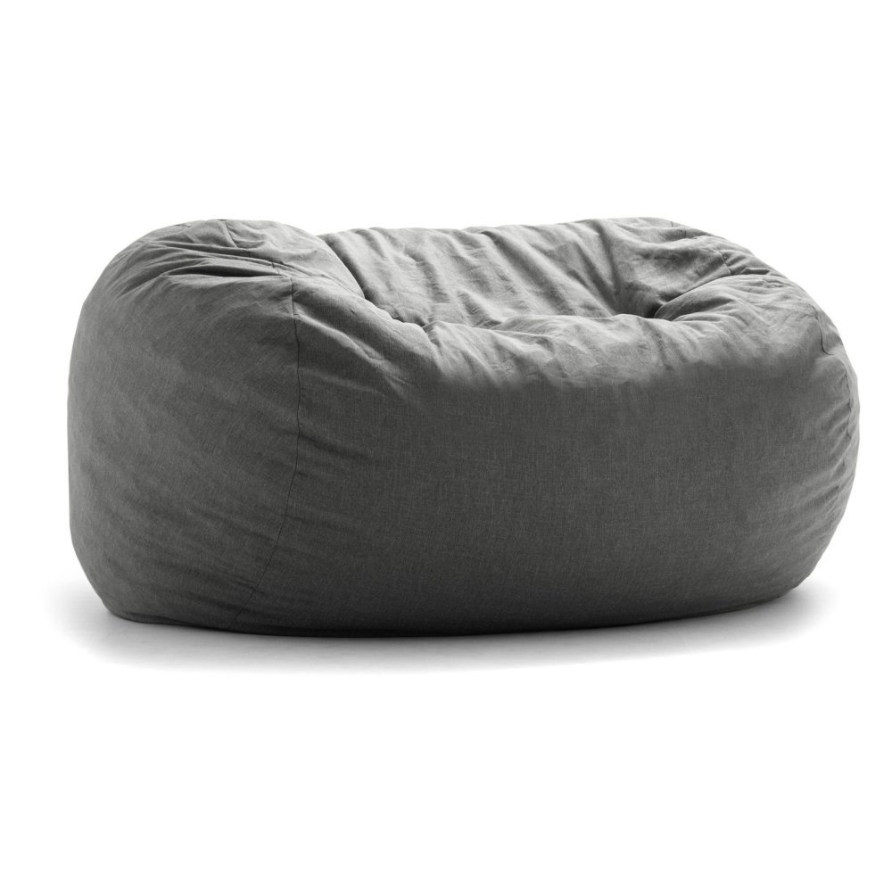 Big Joe Fuf Foam Filled Bean Bag, Extra Extra Large, Gray Union