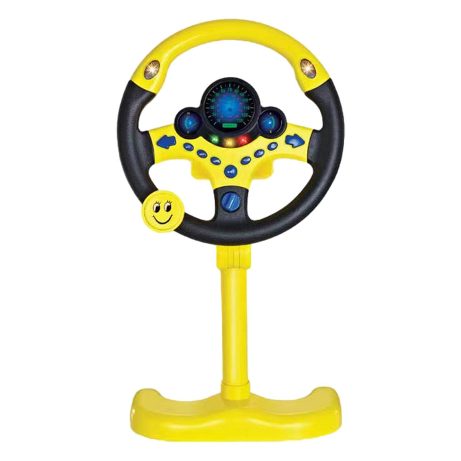 Generisch Steering Wheel Toy - Light Sound Musical Driving Simulator, Interactive Pretend Car Control Panel, Educational Role Play Activity Toy | for Boys Girls Learning Driving Fun Music Vehicle Use