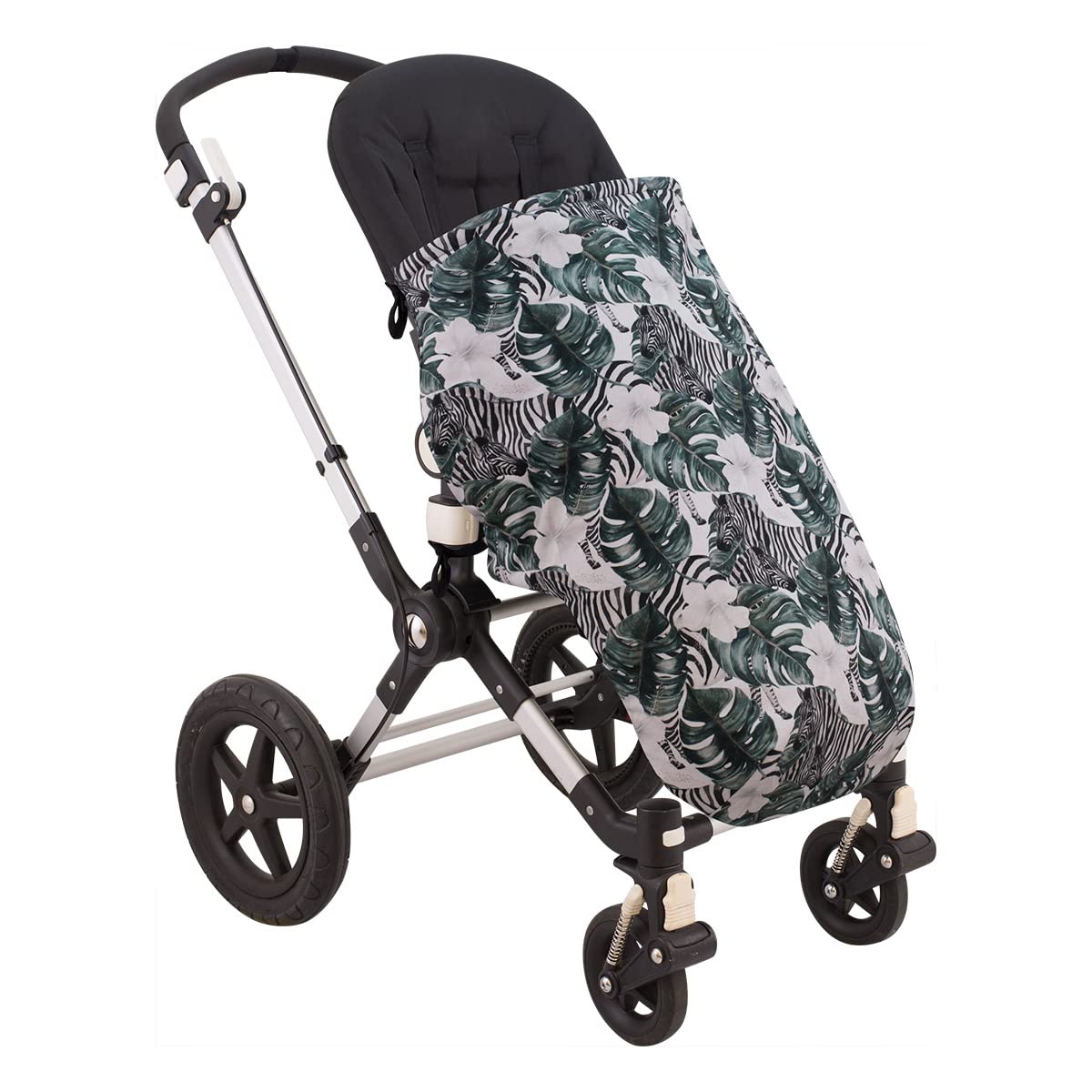JYOKO Kids Saco Cubrepiés de Invierno Compatible con Portabebés, Sillas de Coche y Cochecitos de Paseo | Polar Teddy Extra Suave | Hecho en España (Zebra, Polar Teddy - 80 Cm)