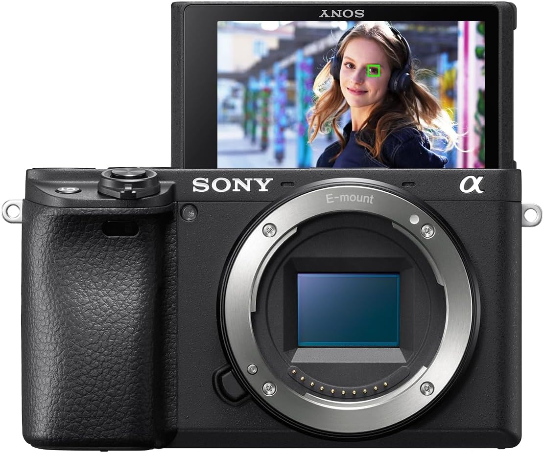 Sony Alpha a6400 Mirrorless Digital Camera (Body Only) Bundle with Rechargeable Battery (2-Pack) and Dual Charger, Battery Power Grip, 128GB Memory Card, Editing Tool and Gadget Bag (8 Items)