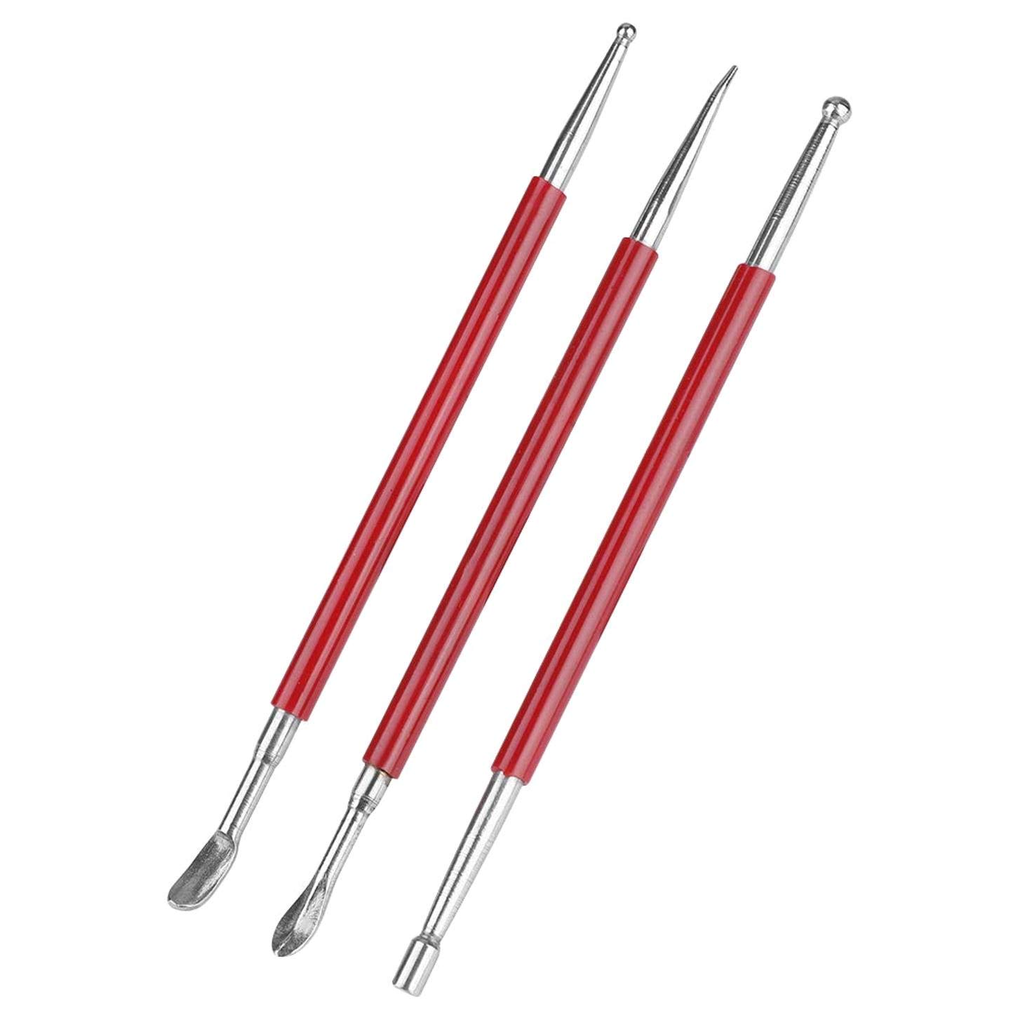 PRINDIY 3PCS Leather Press Rub ToolHandmade Spoon Leather Craft Tool Set Leather craft Modelling Tools