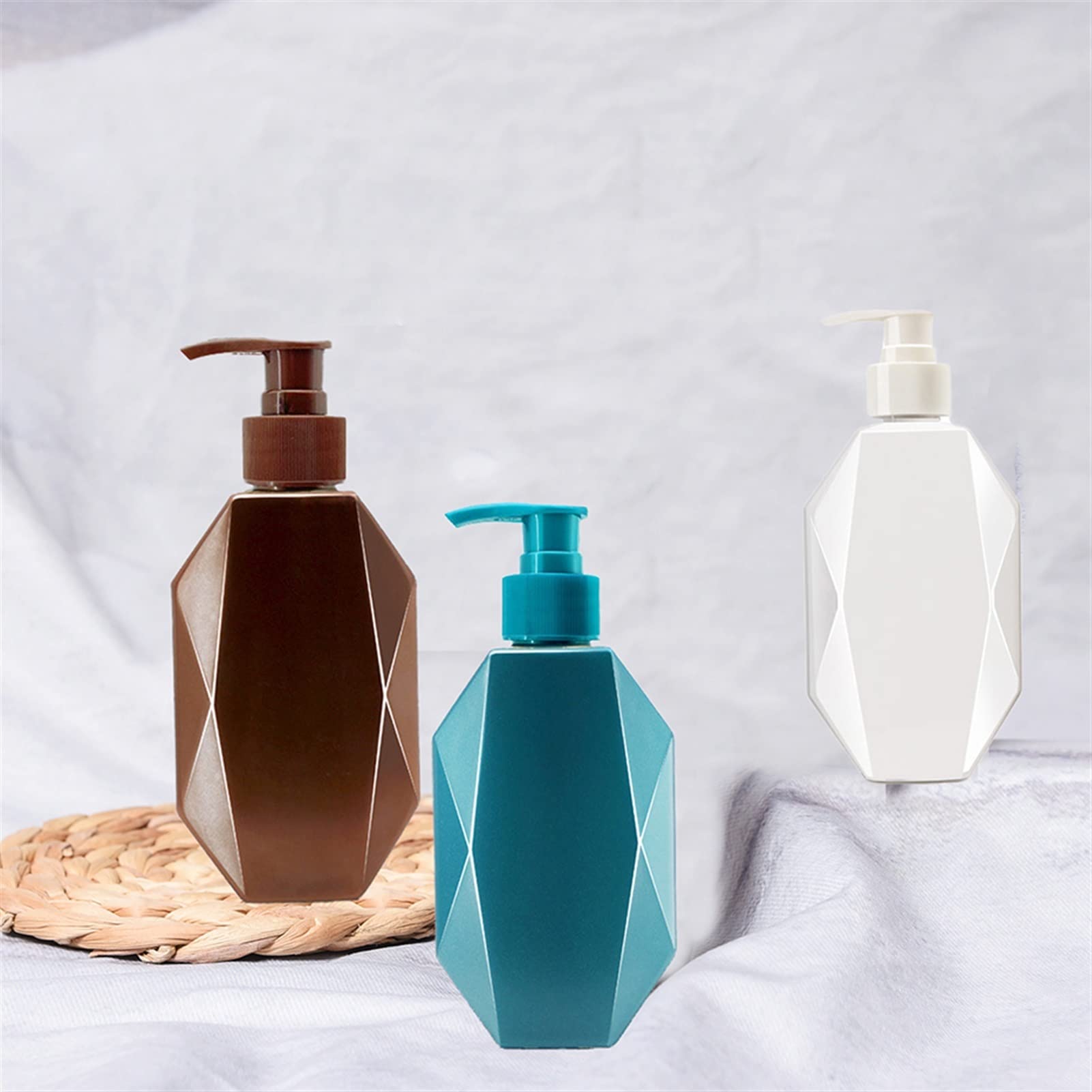 Dispenser di Sapone per Bagno 300ml/500ml Dispenser Portatili creativi Shampoo Flacone a Pressione Gel Doccia Liquido Contenitore Ricaricabile Forniture per Cucina e (Dimensioni: