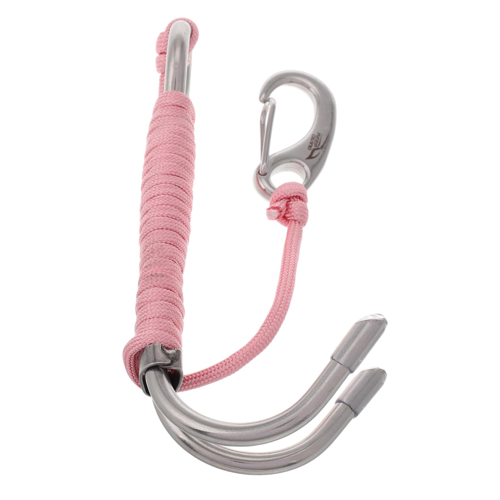 VANZACK Diving Hook Double Fishing Hook Stainless Steel Dock Hook Scuba Diving Stainless Steel Double Hook Diving Hanger Scuba Accessories Scuba Service Tools Hook Diving Pink Nylon