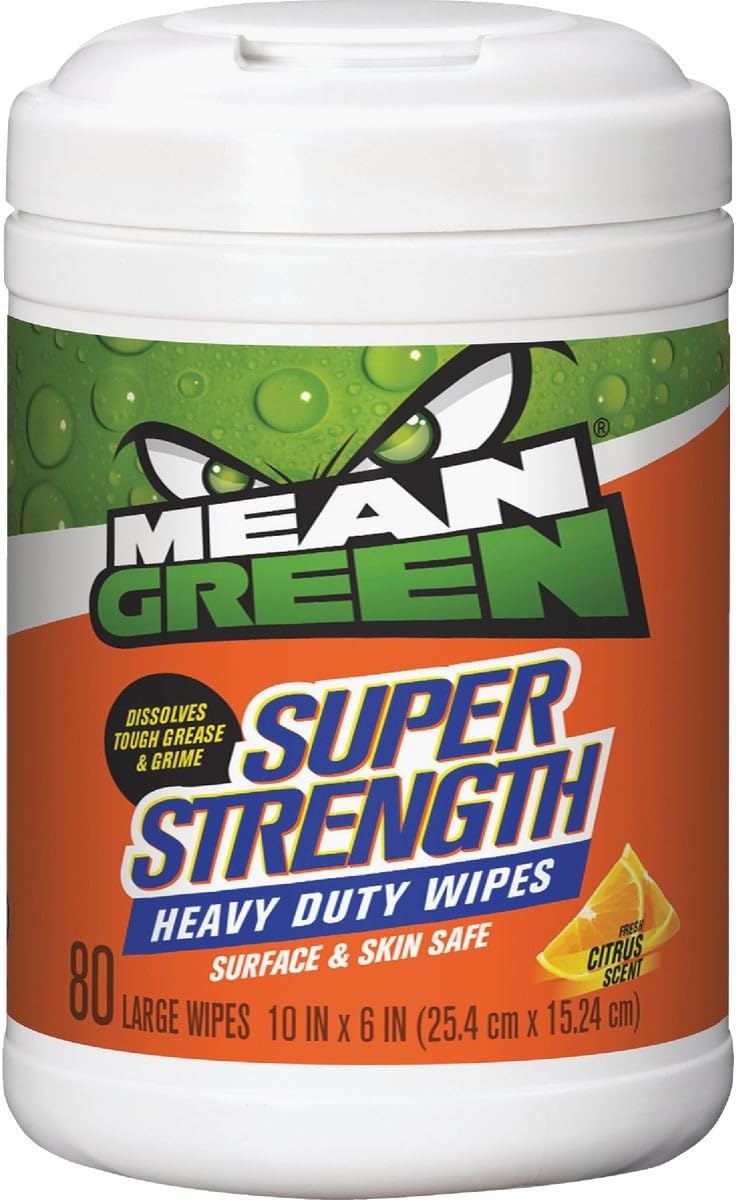 Mean Green 73157 Super Strength Heavy-duty Cleaning Wipes, Gray