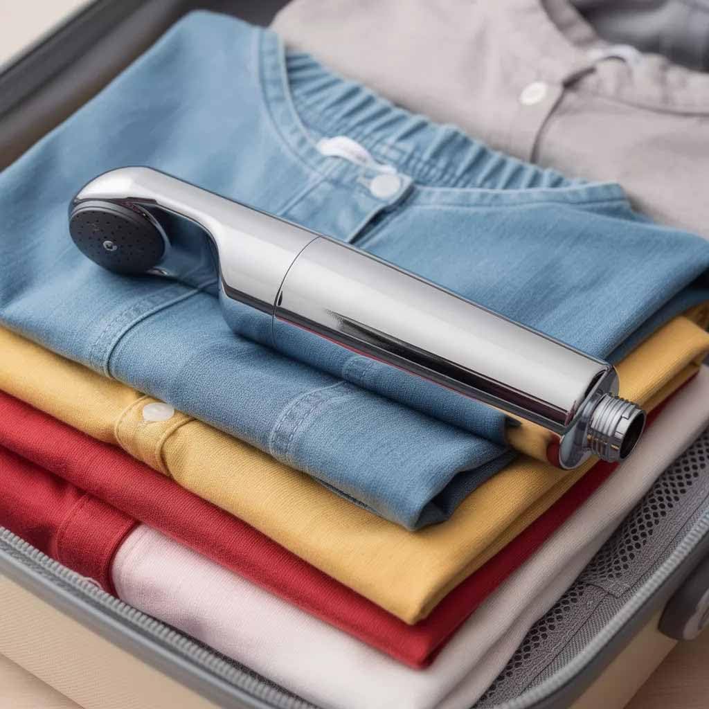 Reisedusche mit Legionellenfilter Travelshower, ASTM F838-05 konform, 1 Monat Nutzungsdauer, leicht und schlank, perfekt in Hotels, Ferienwohnungen, Kreuzfahrtschiffen