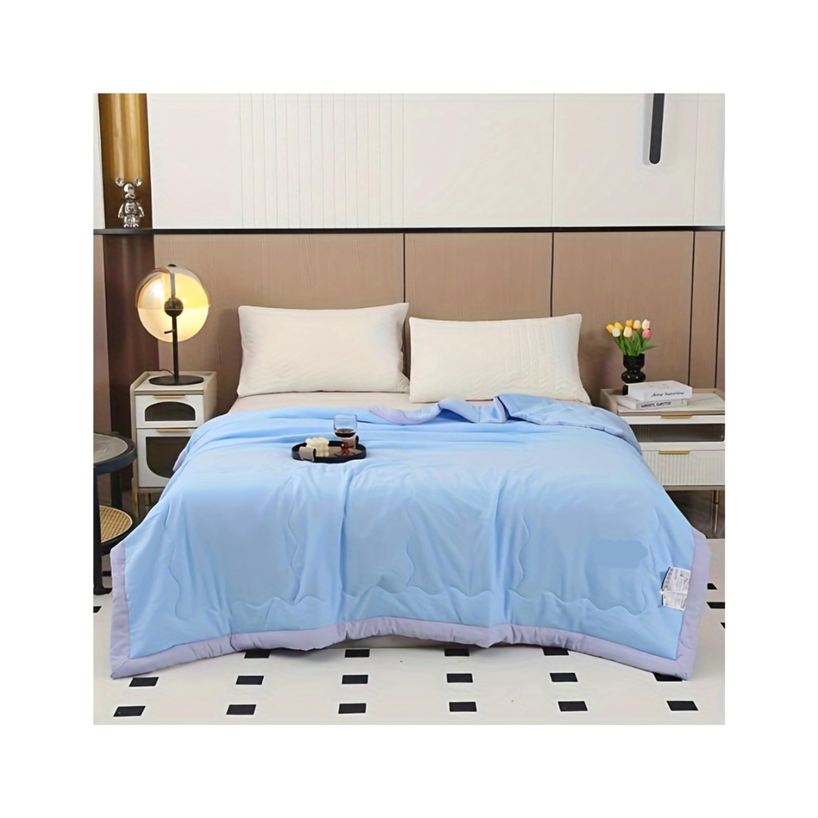 EBzvblxm Cooling Blanket for Summer, Cooling Blanket Air Conditioning Quilt Nap Throw Multicolor Multiple Sizes(Blue,200X230)