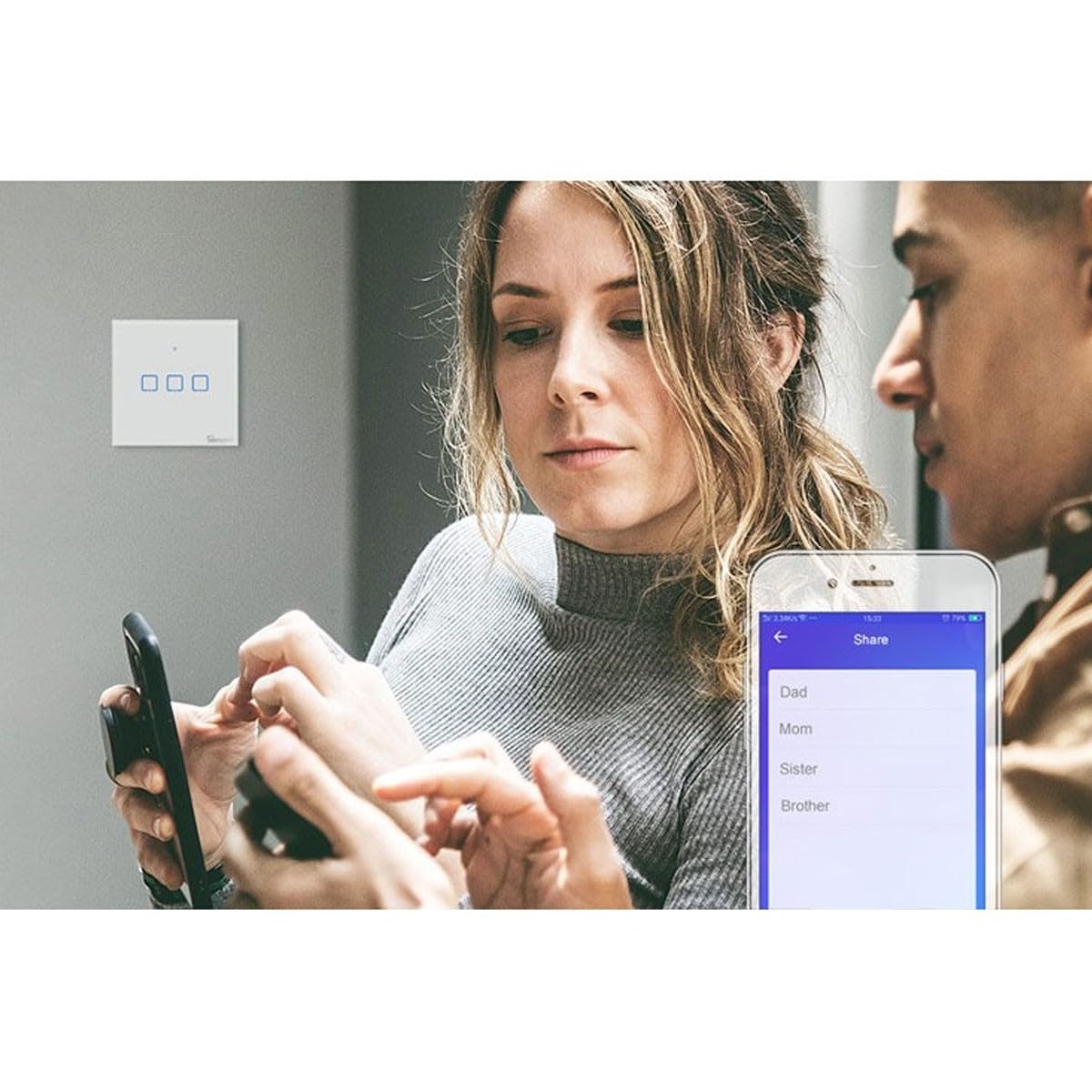 Sonoff Interruptor Táctil T2 2C WiFi marca