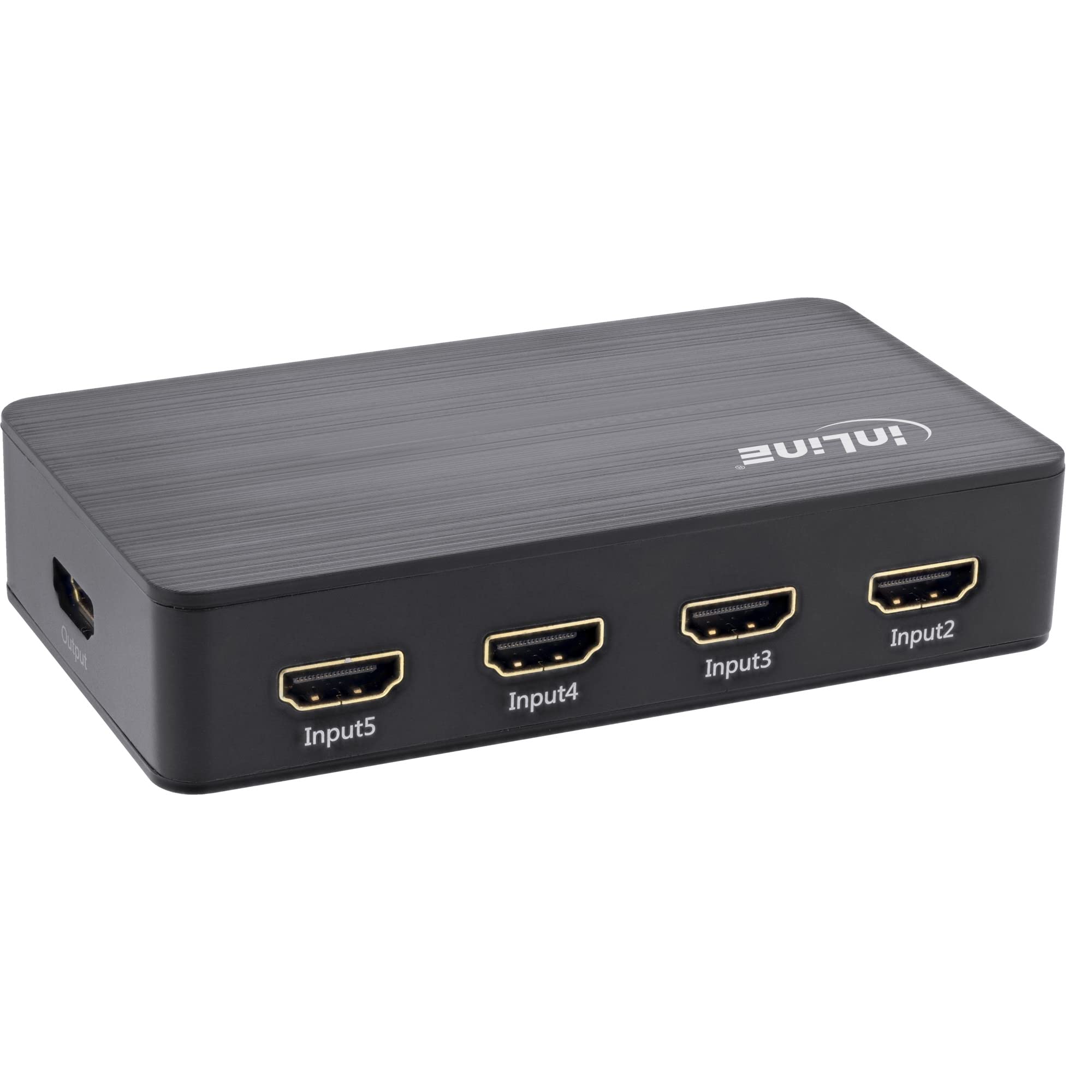 InLine 65019 - Conmutador HDMI (5 Compartimentos, 4K2K@60Hz, HDCP 2.2), Color Negro