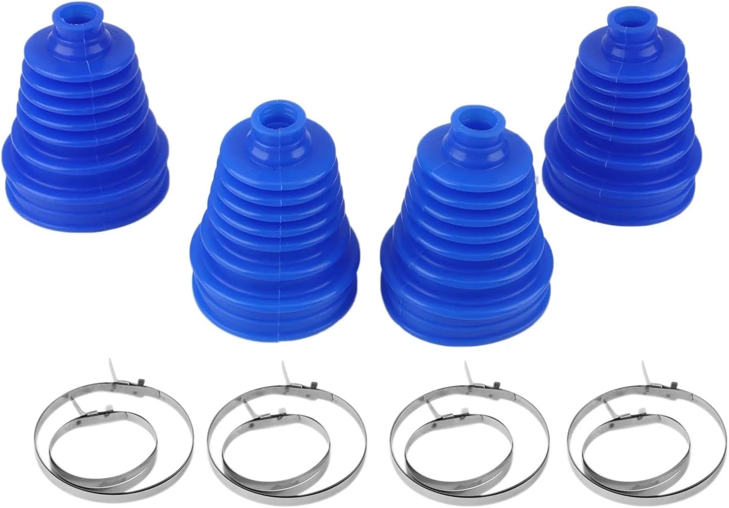 4Sets Car Silicone Constant Speed Dust Cover Universal Ball Round Clamp Track Connector Kit CV Boot Replacement