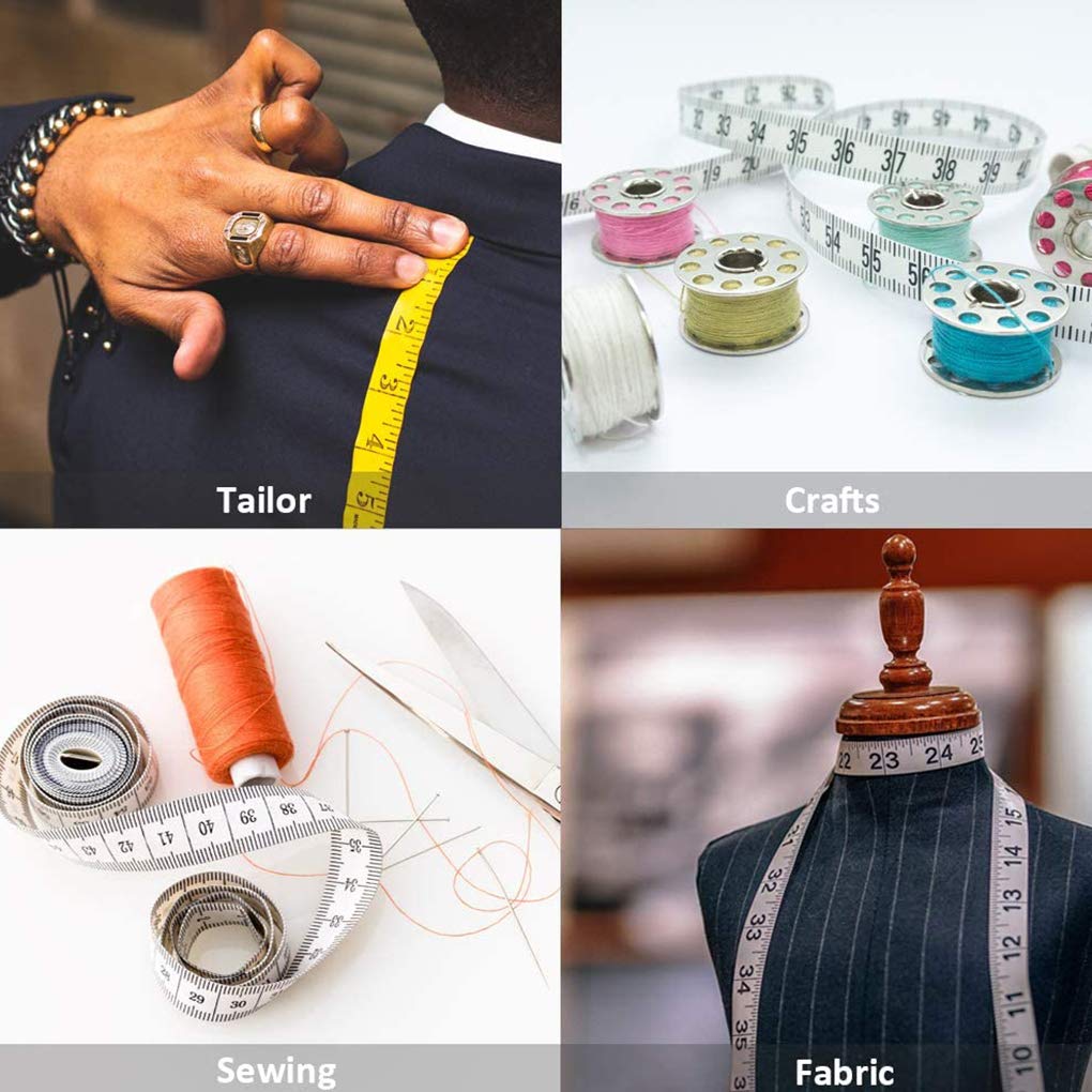 Metro Da Sarta WINTAPE 150 Cm - Bifacciale CM/Pollici, Morbido, Per Cucito E Misurazioni Corpo - Foto 8