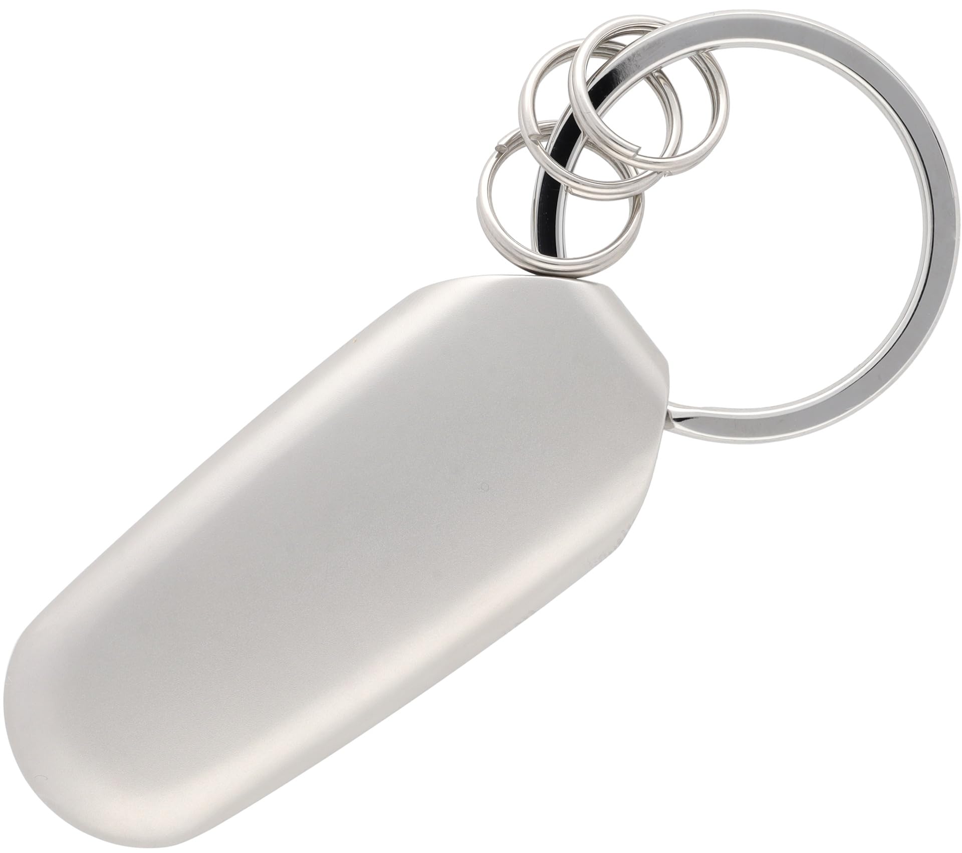 Mercedes-Benz Schlüsselanhänger mit Holz-Zierteil, Unisex, Anthrazit/Silber, Edelstahl mit Eschenholz-Einleger, Mercedes Stern Design, 13,7 cm