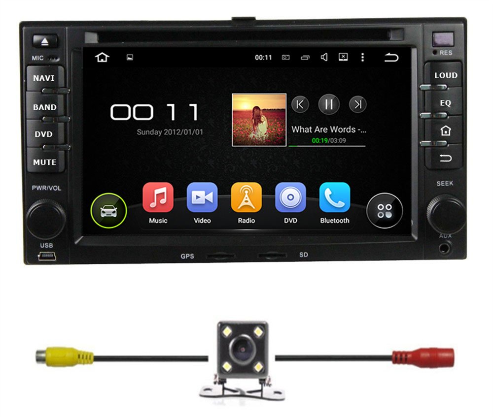 BlueLotus 6.2" Android 4.4 Quad Core Car GPS Navigation for KIA Sportage 04-10/ Sorento03-09 Spectra2004-2009/Optima05-10/Rondo07-11/Rio05-11/Sedona2006-2011+Radio+BT+WIFI+SWC+AUX +Backup Camera + US Map