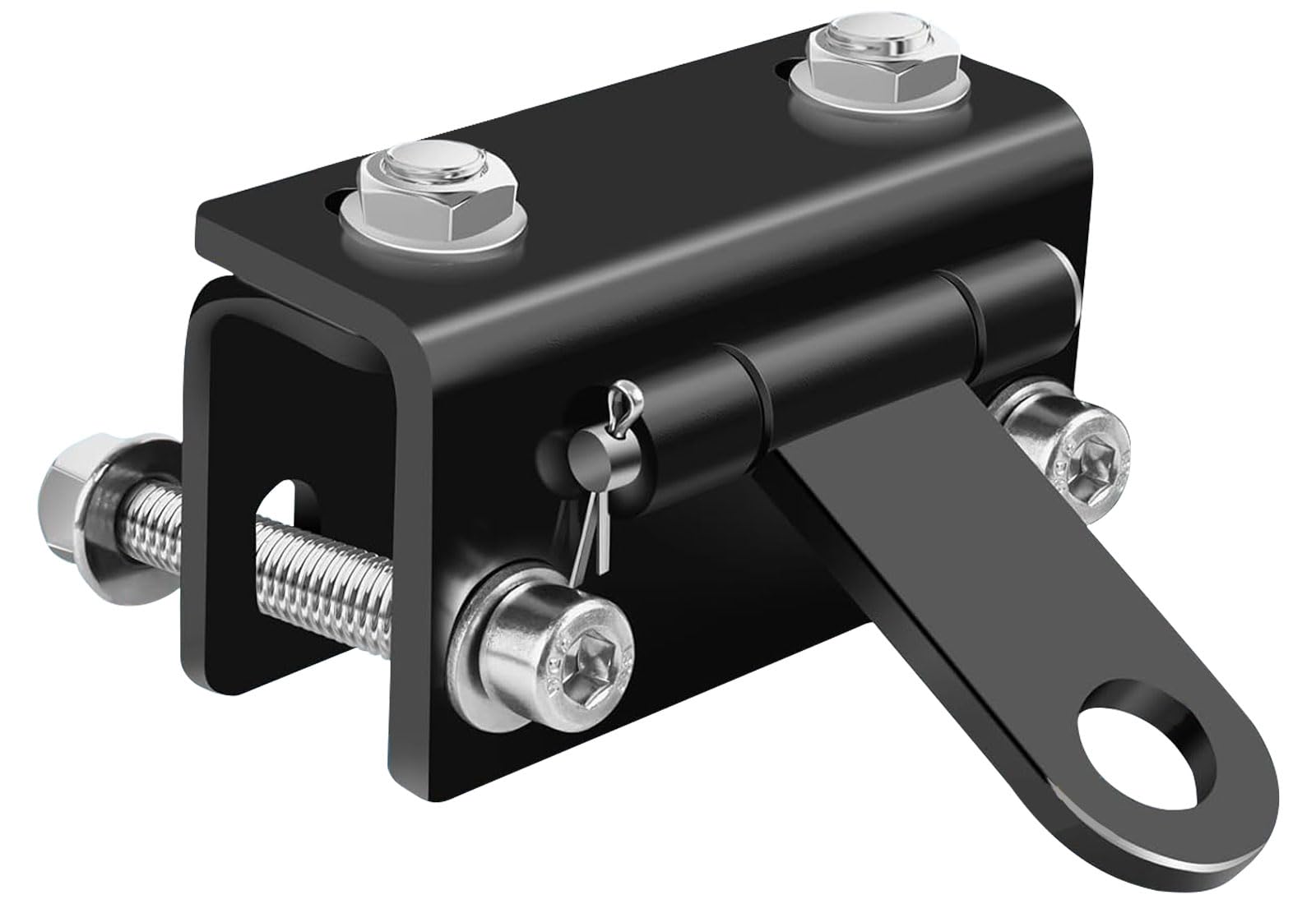 Universal Snowmobile Bumper Hitch Kit - Adjustable Heavy-Duty Steel Sled Trailer Towing Hook Kit Compatible with Po-laris, Howbow, Rev, Ski-Doo, Ya-Maha, Arctic Cat Tongue Type Snowmobile and More