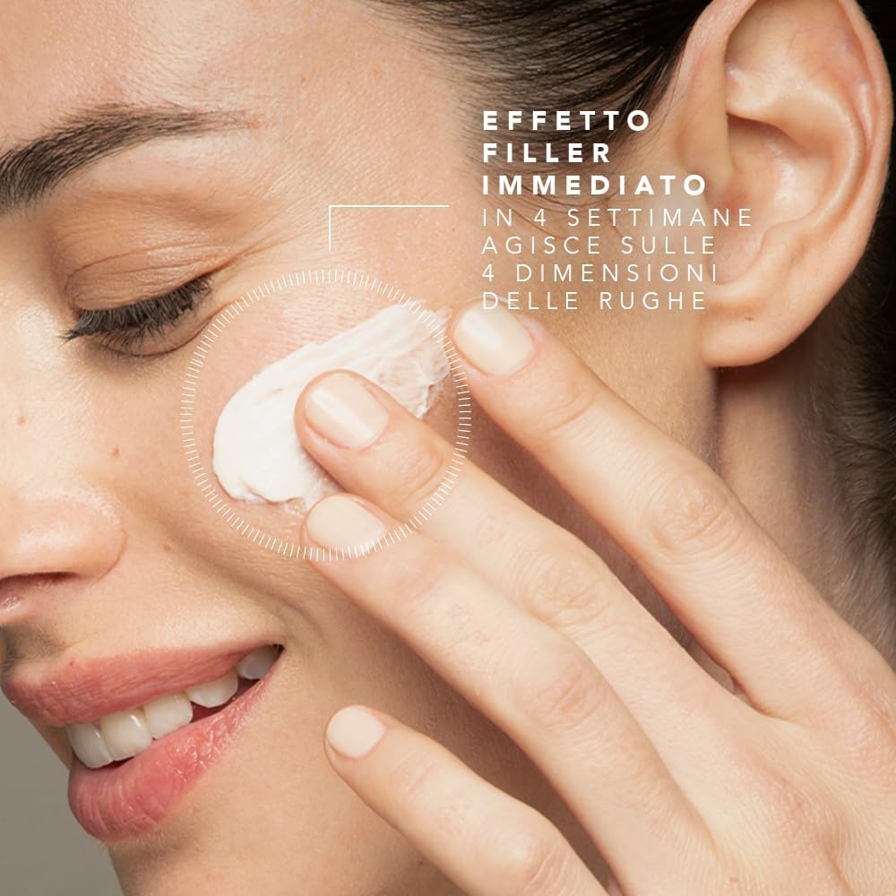 Somatoline SkinExpert, Lift Effect 4D Crema Giorno Filler Antirughe Donna, Trattamento Viso Anti-età, Azione Levigante e Liftante, con Acido Ialuronico, 50ml