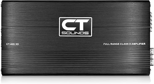 CT Sounds CT-8005D - Amplificador de coche de 1000 W clase D de 5 canales