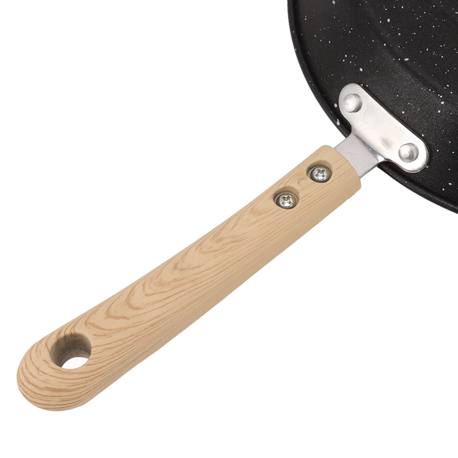 Padella Rotonda, Padella Universale per Frittata, Padella per Uova, Griglia a Fondo Piatto con Manico Termico per Bistecca di Carne, Pesce, Colazione, Compatibile con Induzione