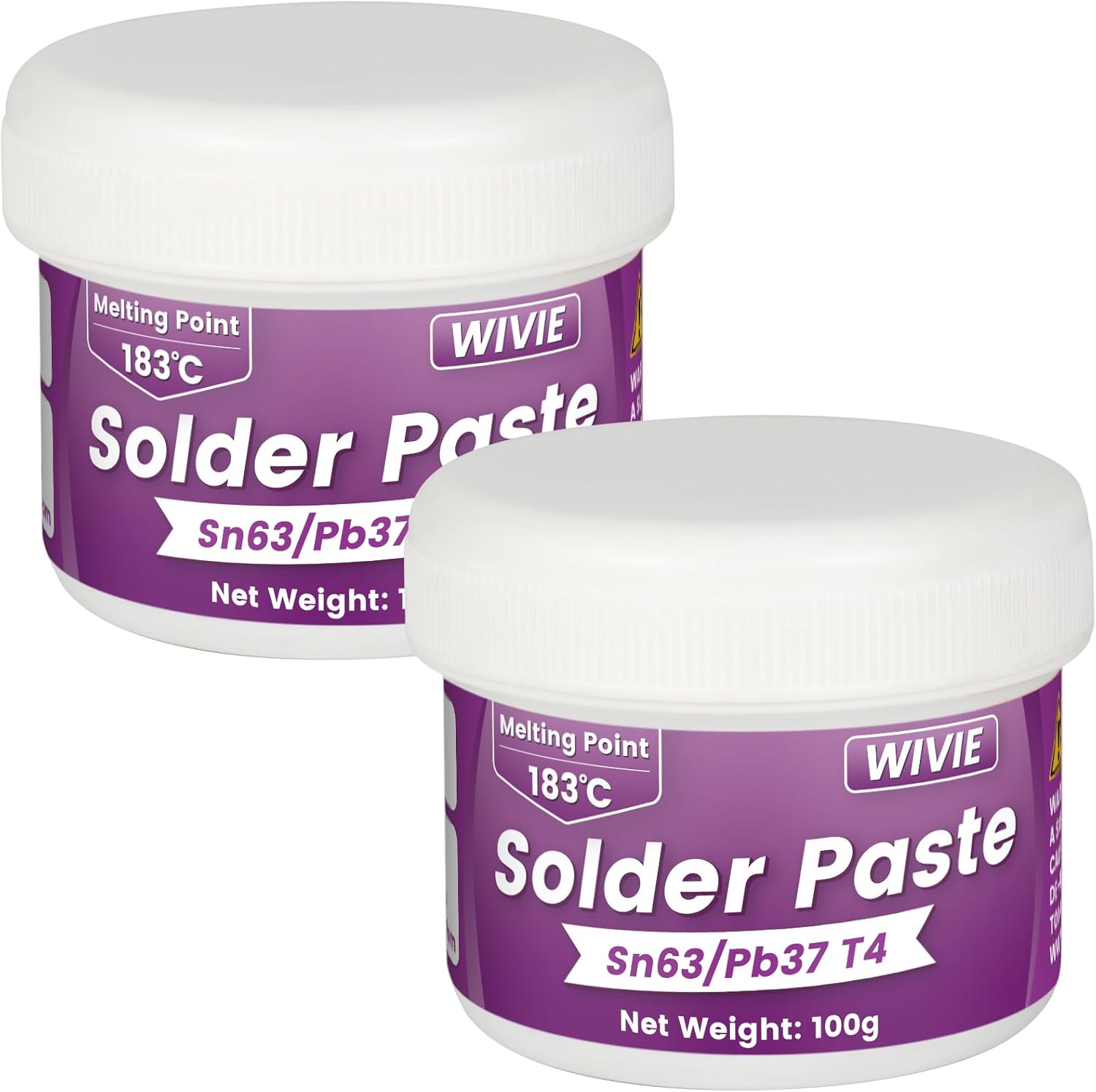 Sn63/Pb37 Solder Paste, T4 Particle, 183°C Melting Point for Electronics PCB, BGA, Electronics Welding (200G)