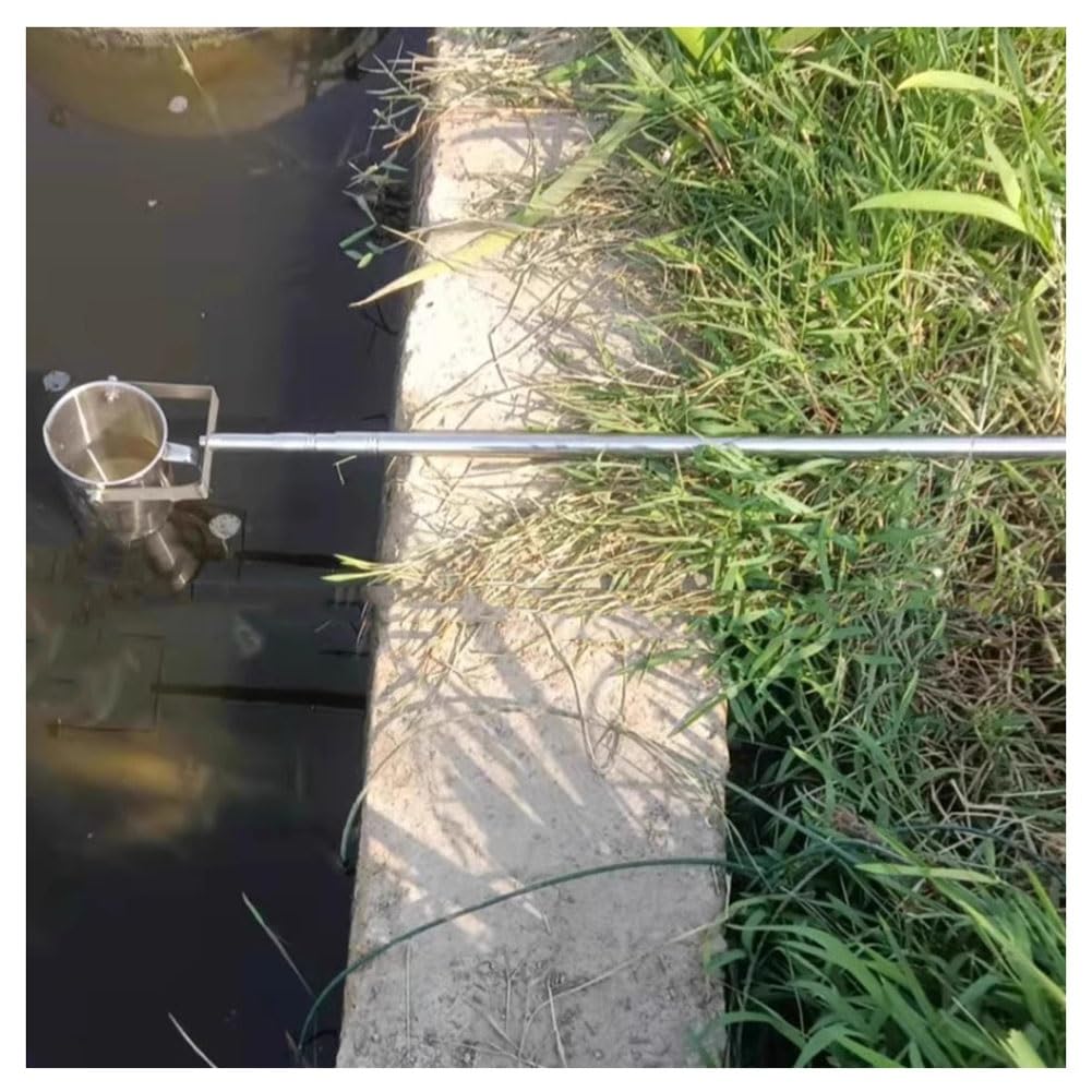 Wasserprobenentopfer aus Edelstahl, 500 ml Flüssigkeitsprobenbecher für Labor und Brunnenrohrleitung, 1,23 m bis 5 m Länge