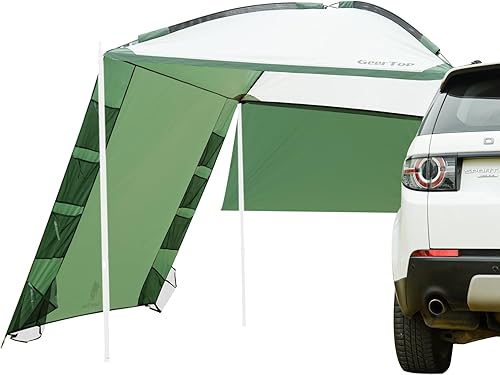 GEERTOP Toldo de coche para SUV, toldo ligero para camión, tienda de campaña para portón trasero, refugio solar, toldo impermeable para vehículos,