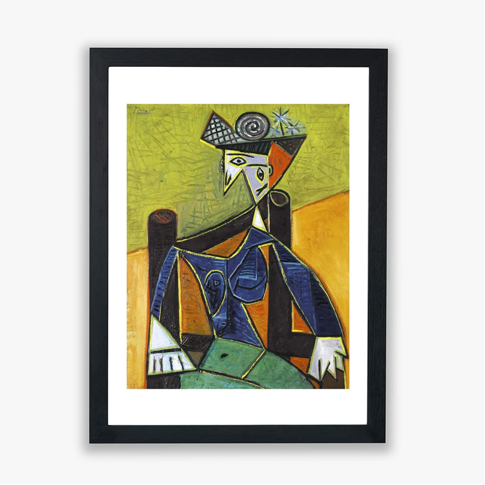 Póster decorativo de Pablo Picasso, lámina de Mujer sentada en verde, cuadro grande para pared