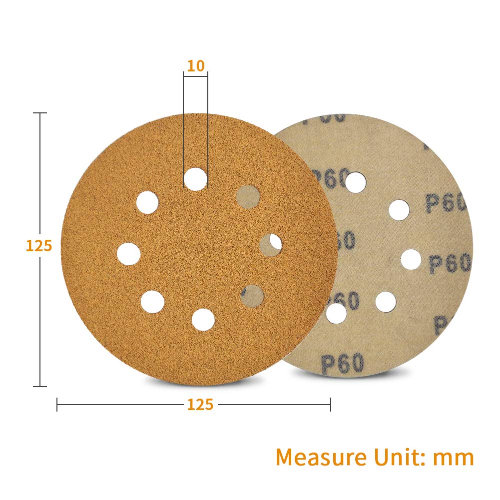Kit 100 Disques Abrasifs Pour Ponceuse Excentrique Ø125mm - Grains 40 à 400