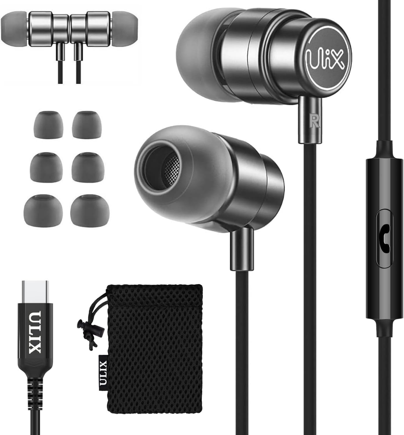 UliX Rider USB C Headphones, 5 Years Warranty, USB
