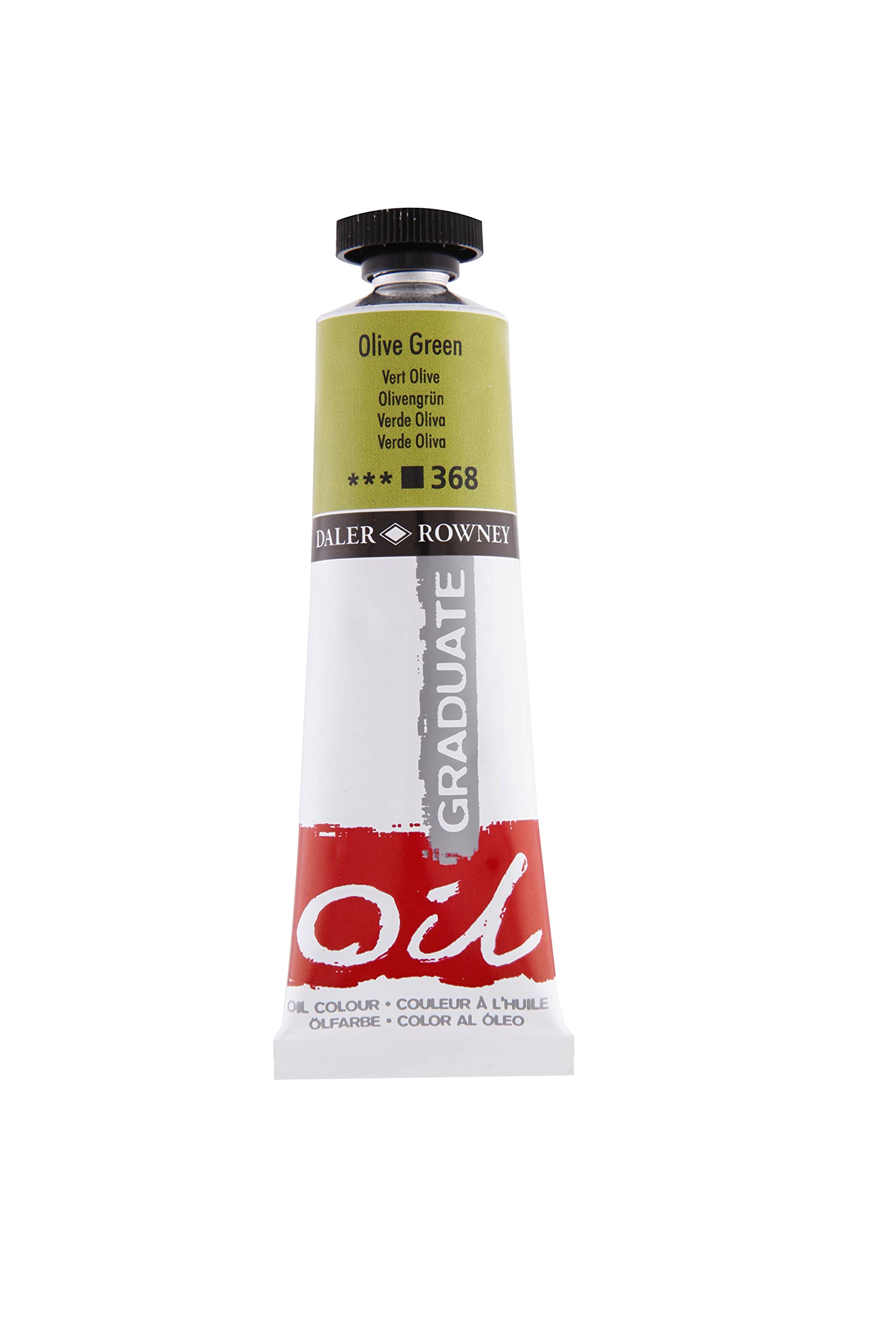 Daler-Rowney Graduate Oil Paint, Aluminium Tube, 1.28oz - 38 ml, Olive Green