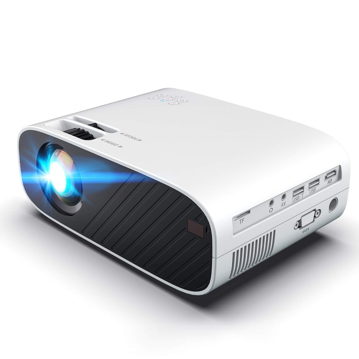 WiFi Wireless Mini Projector, 2021 Update 1080P Projector Outdoor Movie Projector, Supported 1080P Pocket Video Projector Support HDMI Smartphone