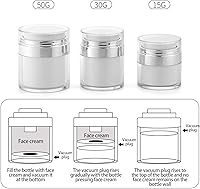 Vista 4 de Frasco de crema, botella de vacío, crema facial, subembotellado, botella de prensa al vacío, loción, botella de crema lisa, botella cosmética