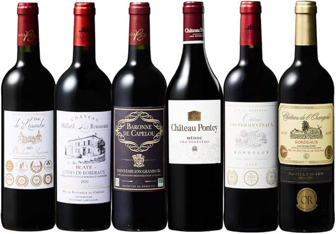 マイワインクラブ 【福袋】サンテミリオン & クリュ・ブルジョワ が必ず入る すべて ボルドー 金賞 赤ワイン 6本 750ml