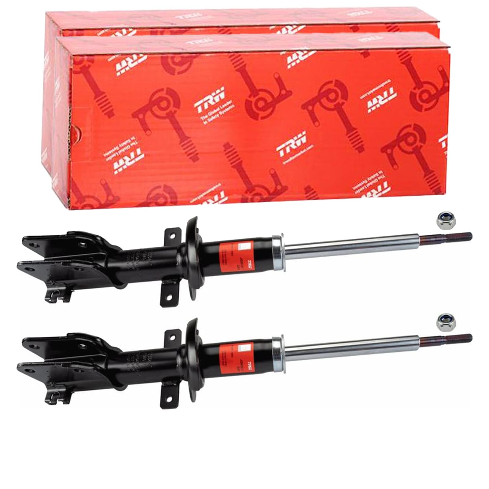 TRW 2x Amortisseur Jambe de suspension Pression de gaz Essieu avant Compatible avec RENAULT Trafic 2 Van FL JGM351T