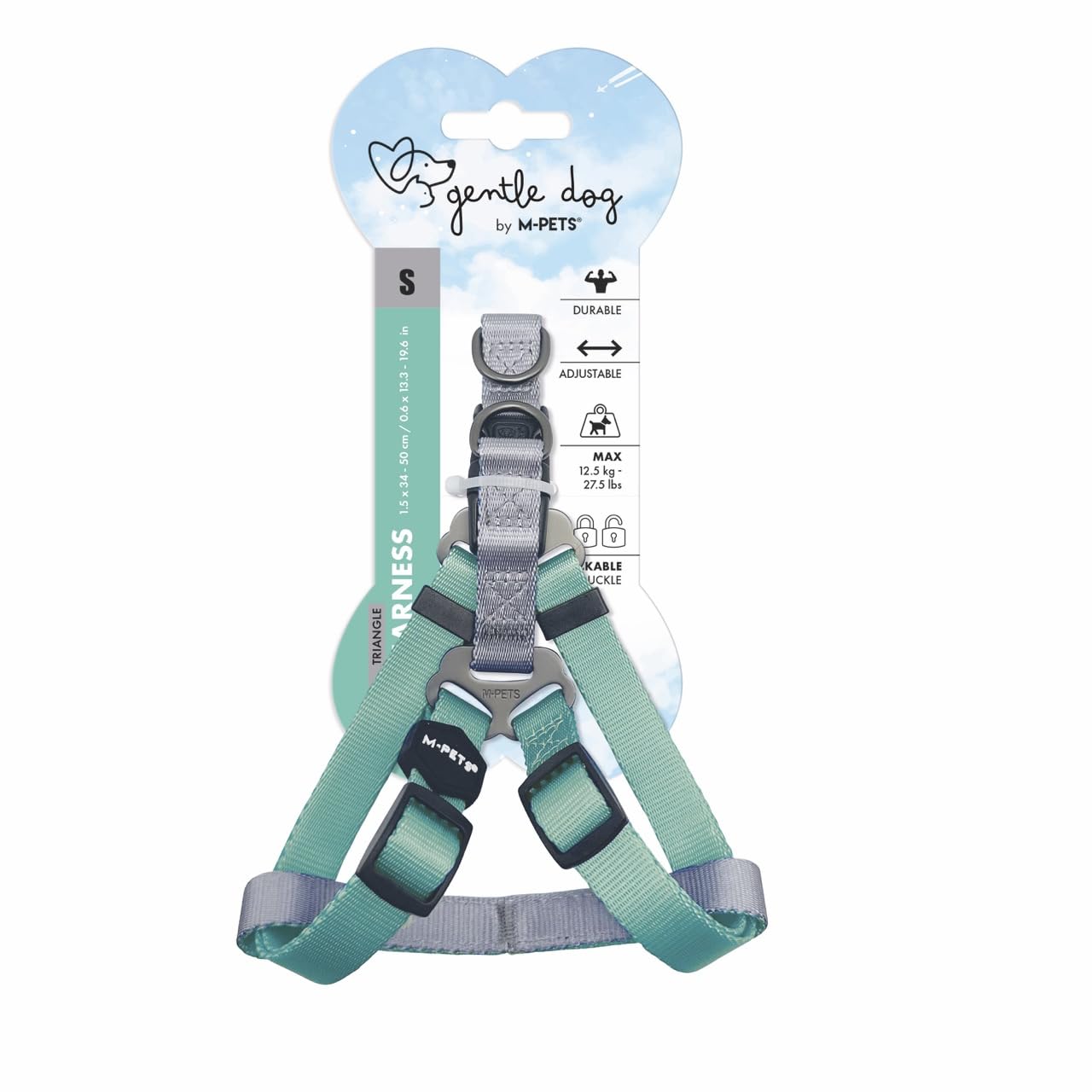 M-PETS GENTLE DOG TRİANGLE GÖĞÜS TASMASI GREEN (S)