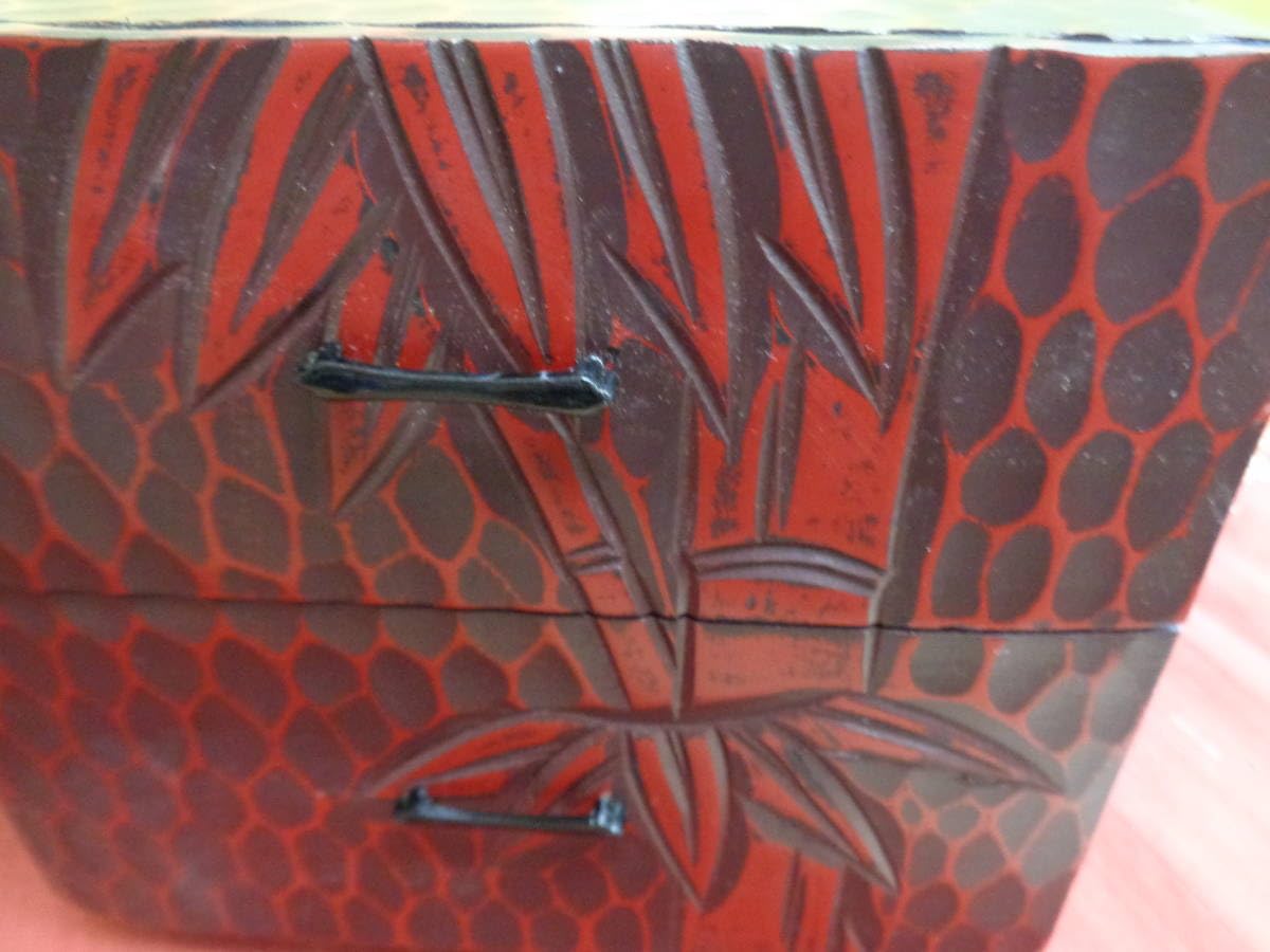 Amazon.co.jp: 鎌倉彫 小物入れ 引出し2段 整理箱 品 : ホーム＆キッチン