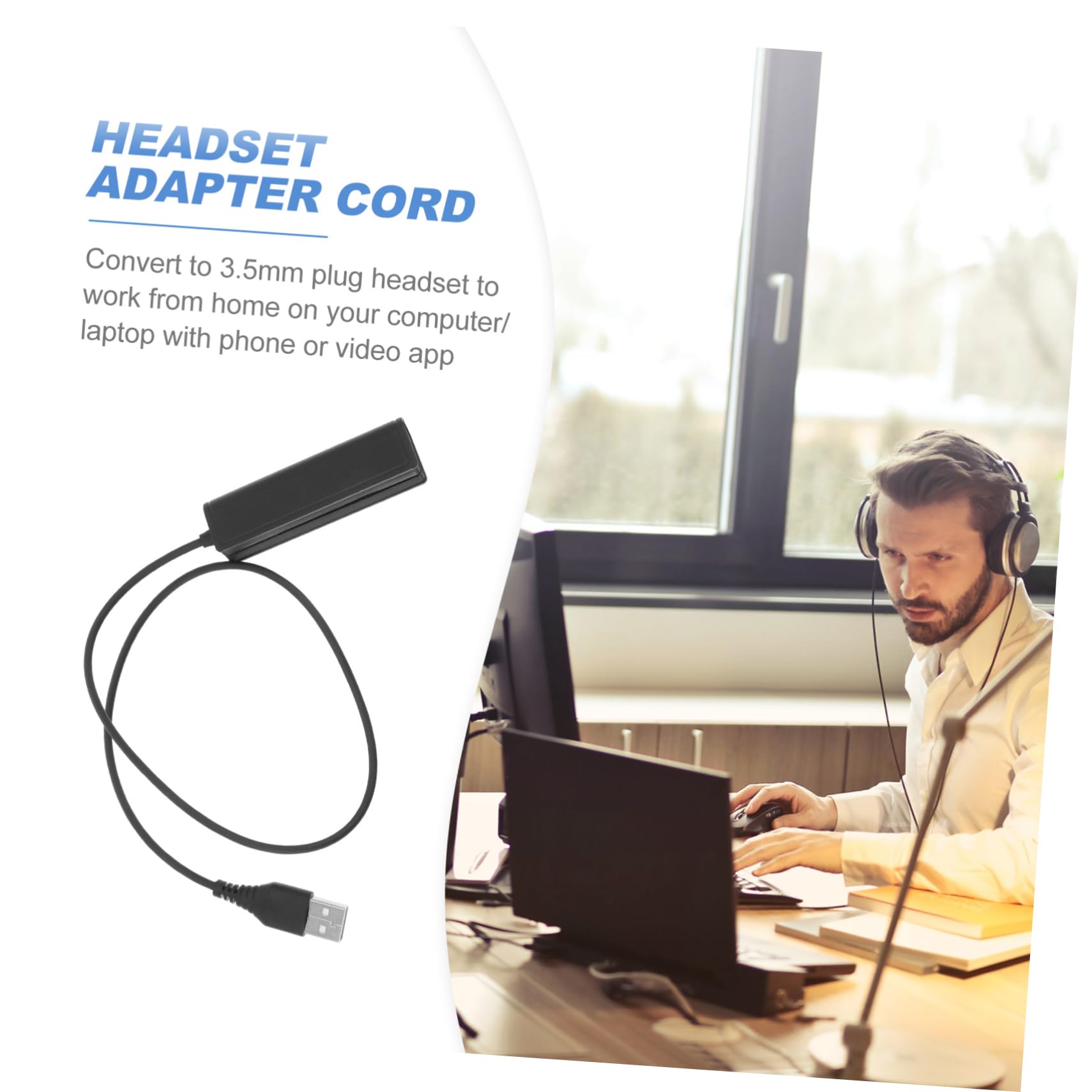 3stücke USB Zu Adapterkabel Für Headsets Leicht Und Tragbar Für Pc Und Laptop Um Headsets USB Zu Verwandeln Für Unterwegs Geeignet