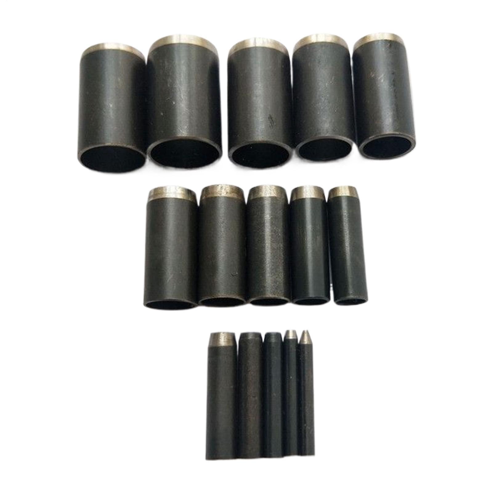 Hollow Punch Kit - 15 Piece SAE Metric Set, Round Eyelet Tool, Gasket Cutting Puncher, Foam Cutter | Professional Grade Hardware for Shoe Repairs Belt Making and Upholstery Projects