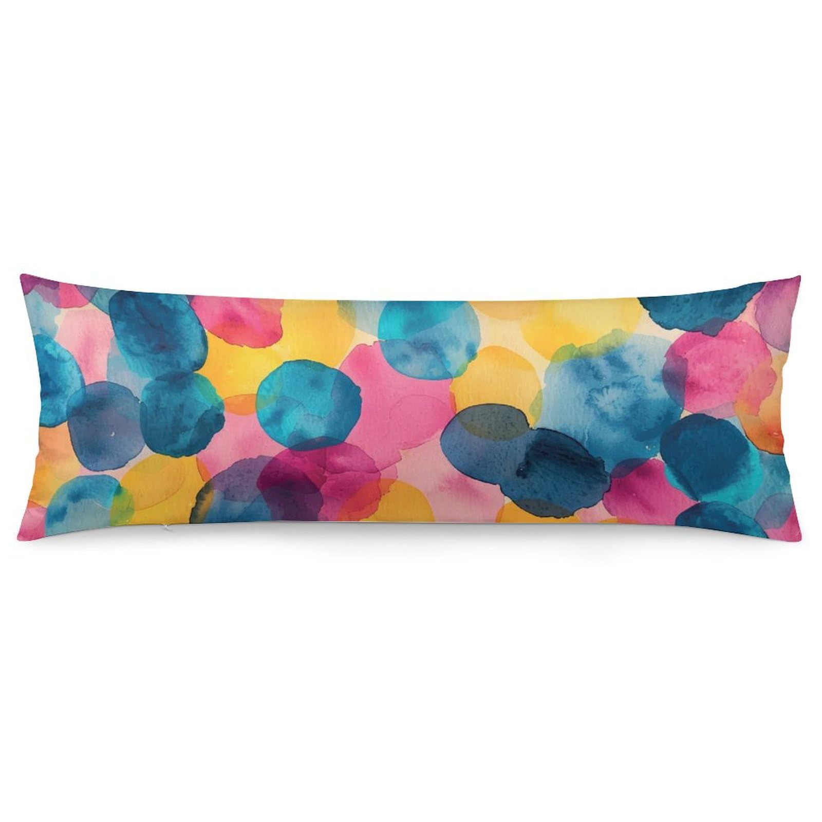 velumair Watercolor Simple Dots Body Pillow Cover with Zipper Long Pillow Cases for Body Pillows Rectangle Body Pillow Case for Home Bed Decor 20
