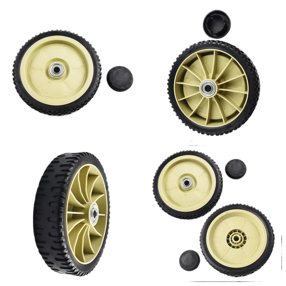 Rueda trasera de 8 pulgadas compatible con cortadora de césped autopropulsada HRJ216 diseñada para mejorar la tracción y el control en varias superficies de césped