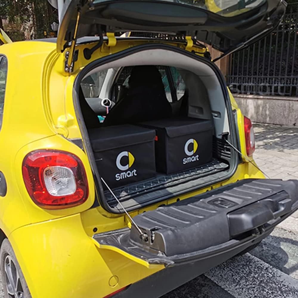 Organizer do bagażnika samochodowego do Smart Forfour Fortwo 451 453 2009-2019 składany kosz bagażnik pudełko do przechowywania listwa wewnętrzna akcesoria