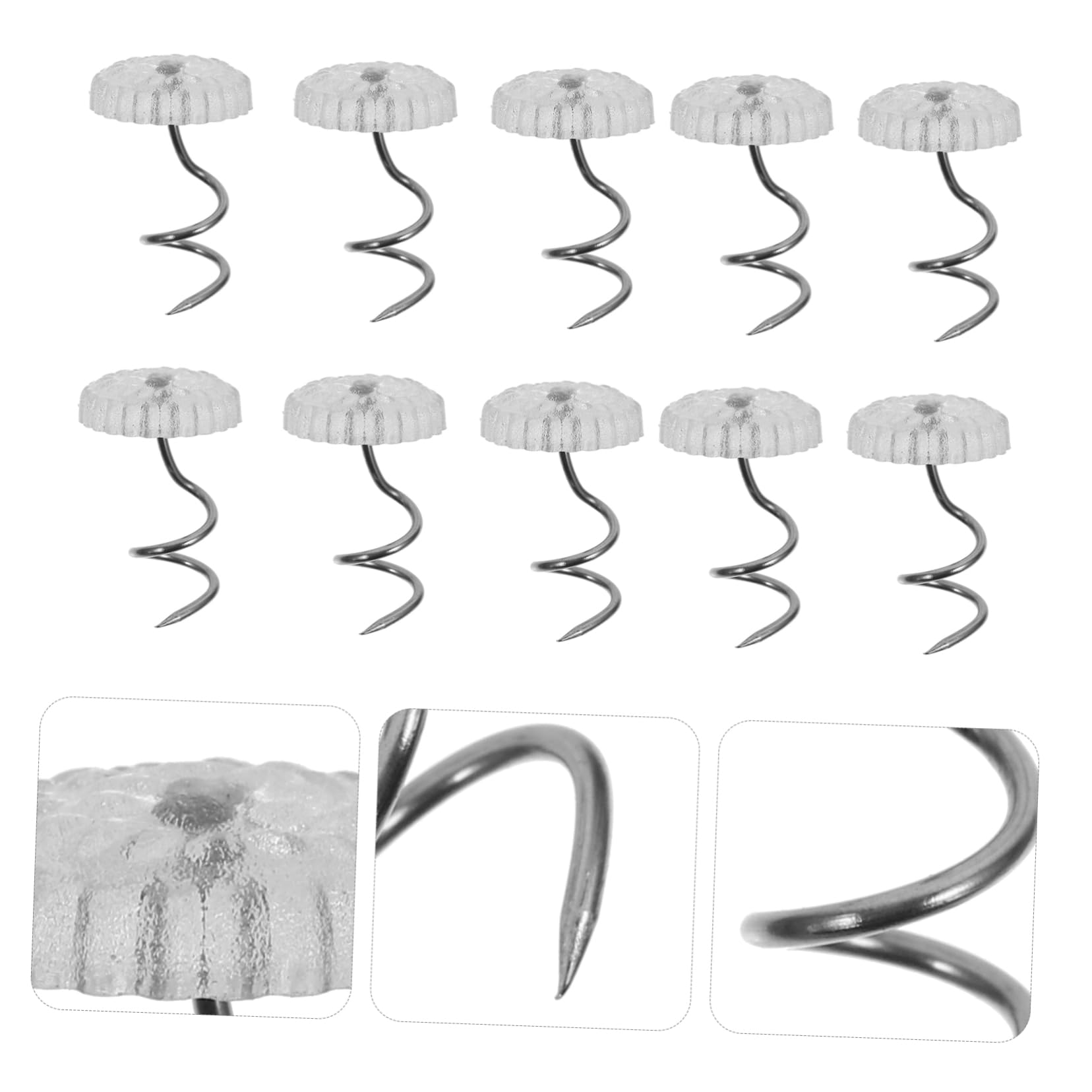 Lurrose 600pezzi Spilli Spirale Trasparenti Per Cucito e Decorazioni Artigianali Perfetti Per Bouquet Sposa e Corsage Facili Da Riporre e Trasportare