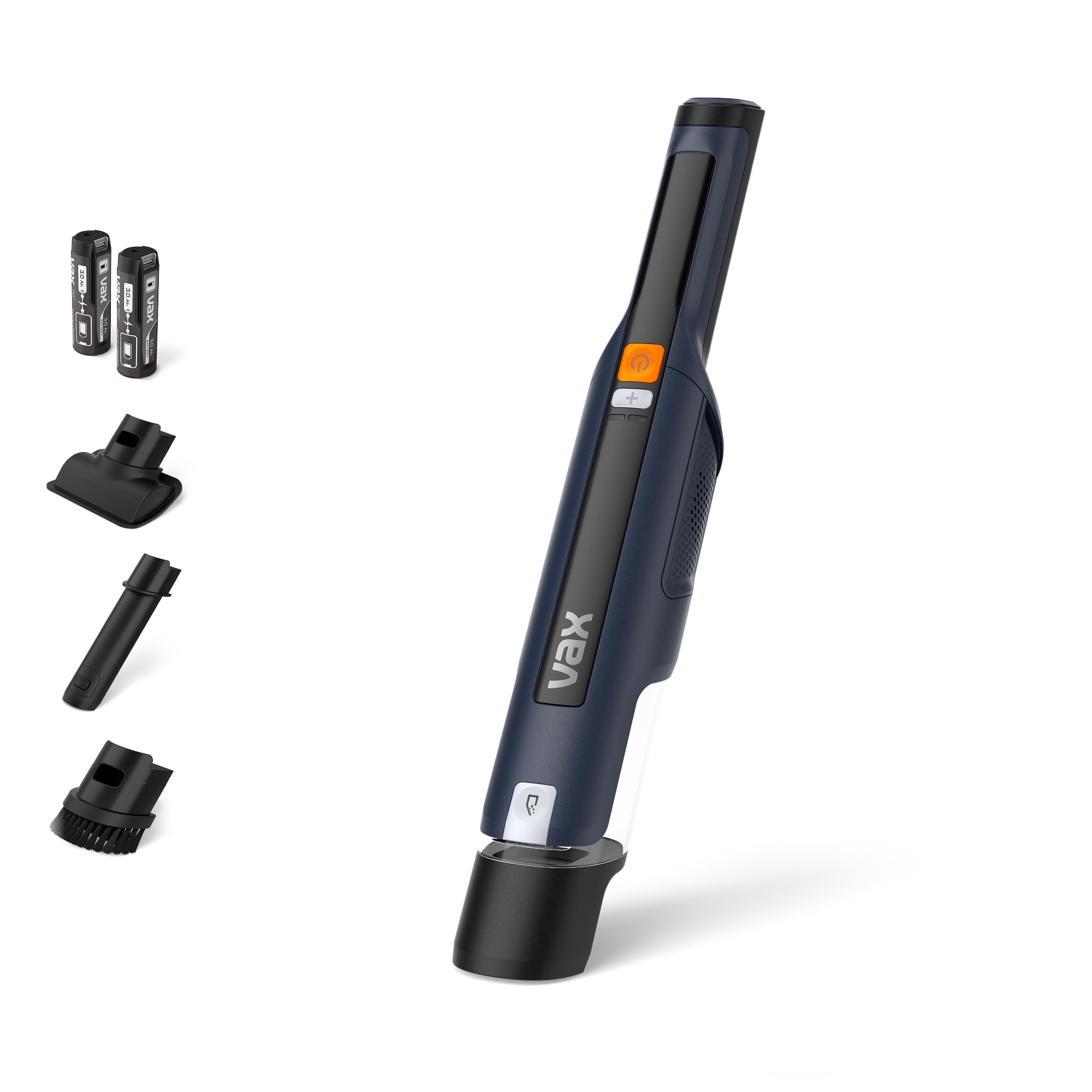 Vax HandVac Pro Handheld Cordless Vacuum Cleaner, Portable & Lightweight Hand Hoover for Carpets, Cars, Stairs & Pet Hair, Crevice & Upholstery Tools, Navy Blue, 0.15L, 0.65kg (CLHH-PHKA)