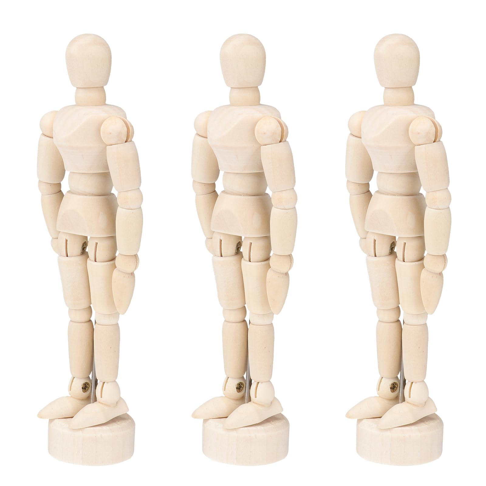 Poupée de dessin en bois pour réussir vos croquis : lot de 12 mannequins articulés anti-erreur